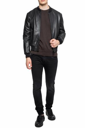 Leather bomber jacket, zdjęcie 2 Leather bomber jacket od Emporio Armani